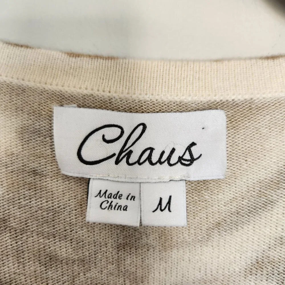 Chaus 'Rose' Silk Angora Acrylic Button Front Cardigan Size M - Picture 3 of 8